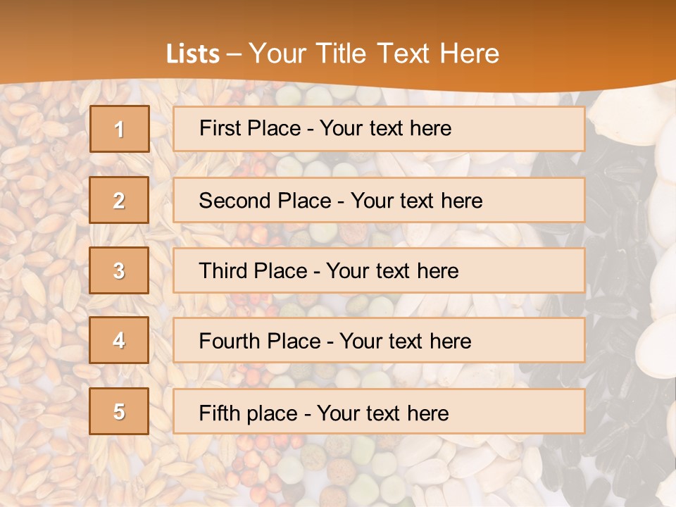 Stalk Slice Straw PowerPoint Template