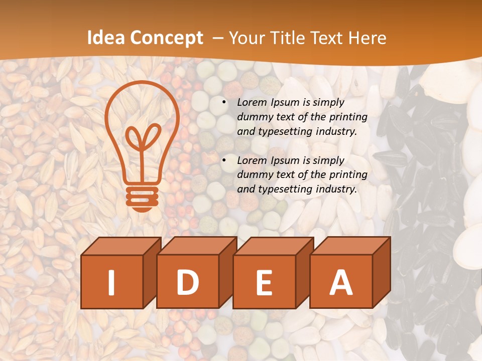 Stalk Slice Straw PowerPoint Template