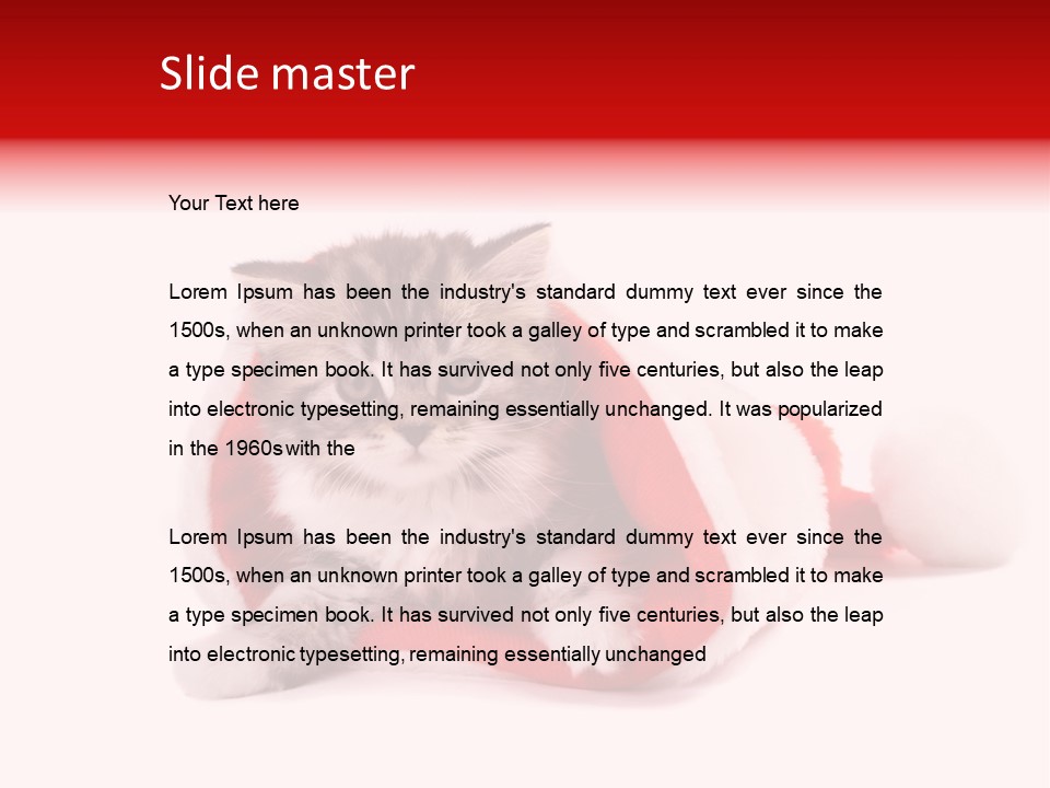 Gifts Hat Fur PowerPoint Template