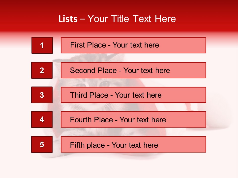 Gifts Hat Fur PowerPoint Template