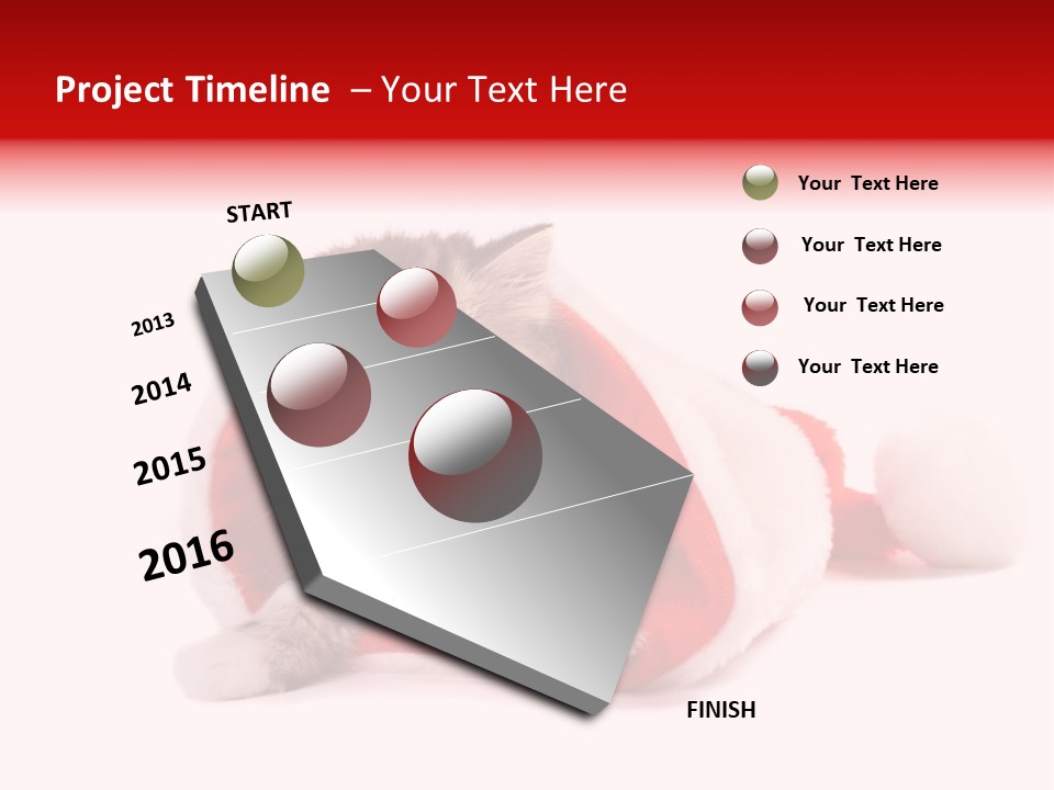 Gifts Hat Fur PowerPoint Template