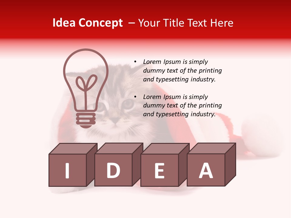 Gifts Hat Fur PowerPoint Template