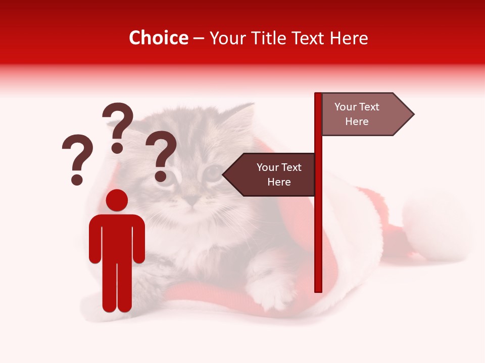 Gifts Hat Fur PowerPoint Template