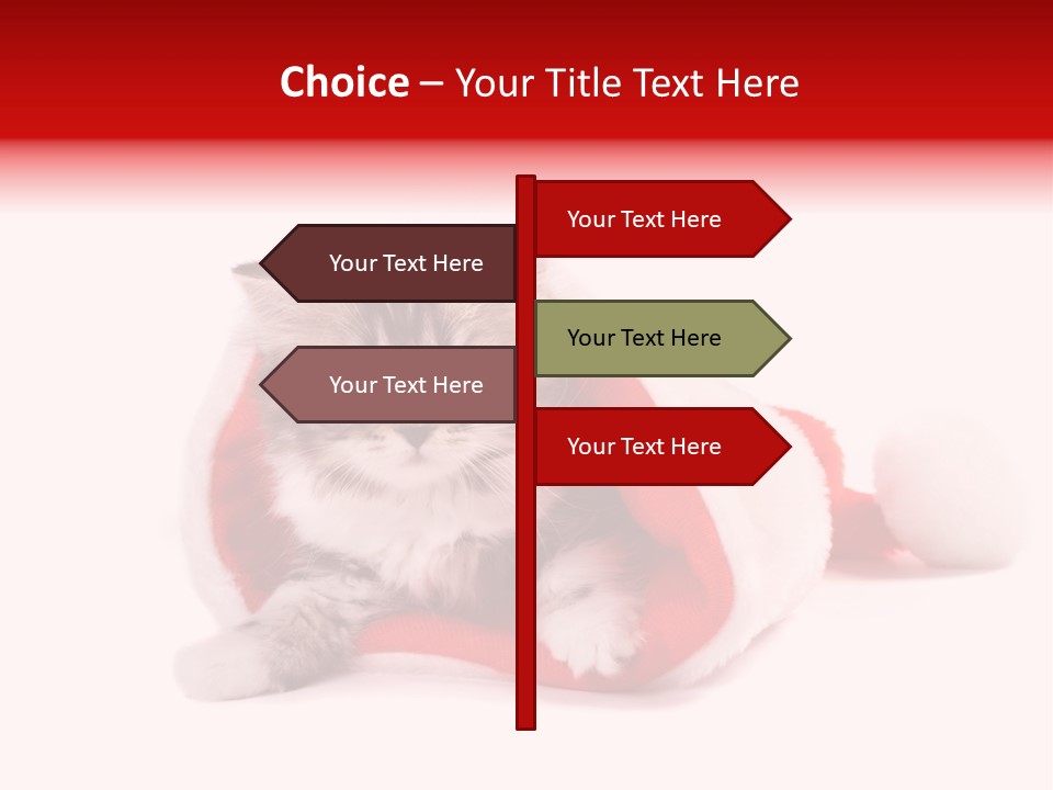 Gifts Hat Fur PowerPoint Template