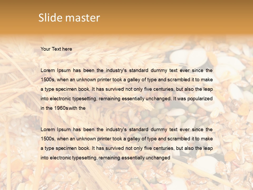 Vegetarian Shelled Rice PowerPoint Template