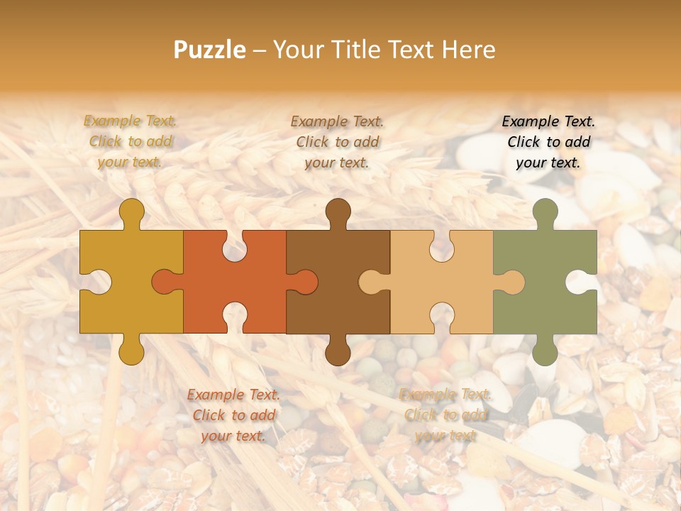 Vegetarian Shelled Rice PowerPoint Template