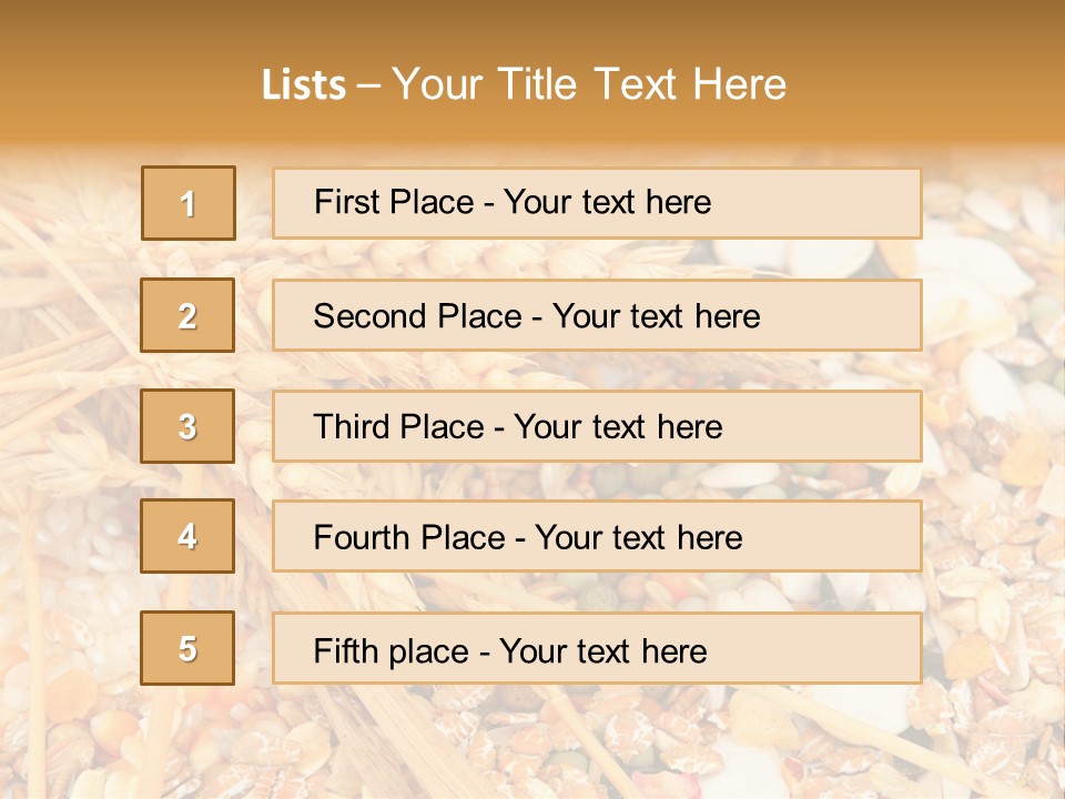 Vegetarian Shelled Rice PowerPoint Template