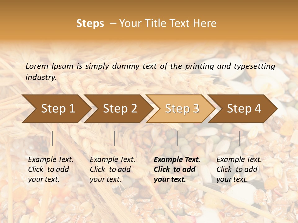 Vegetarian Shelled Rice PowerPoint Template