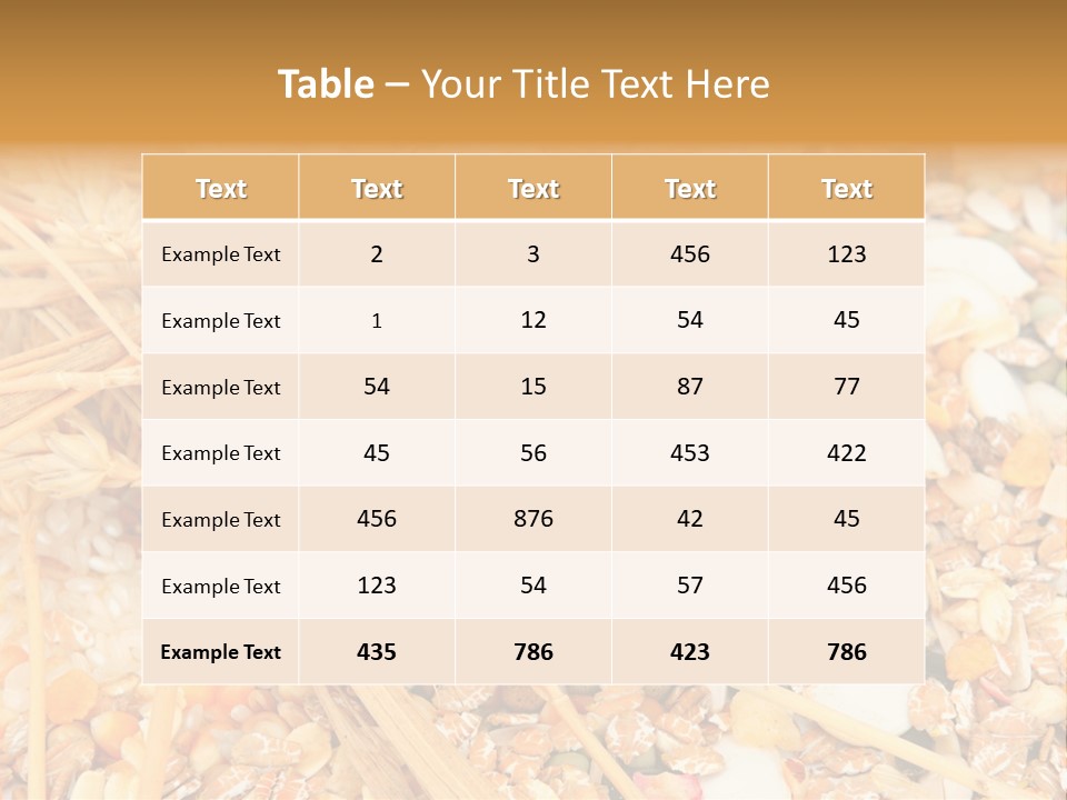 Vegetarian Shelled Rice PowerPoint Template