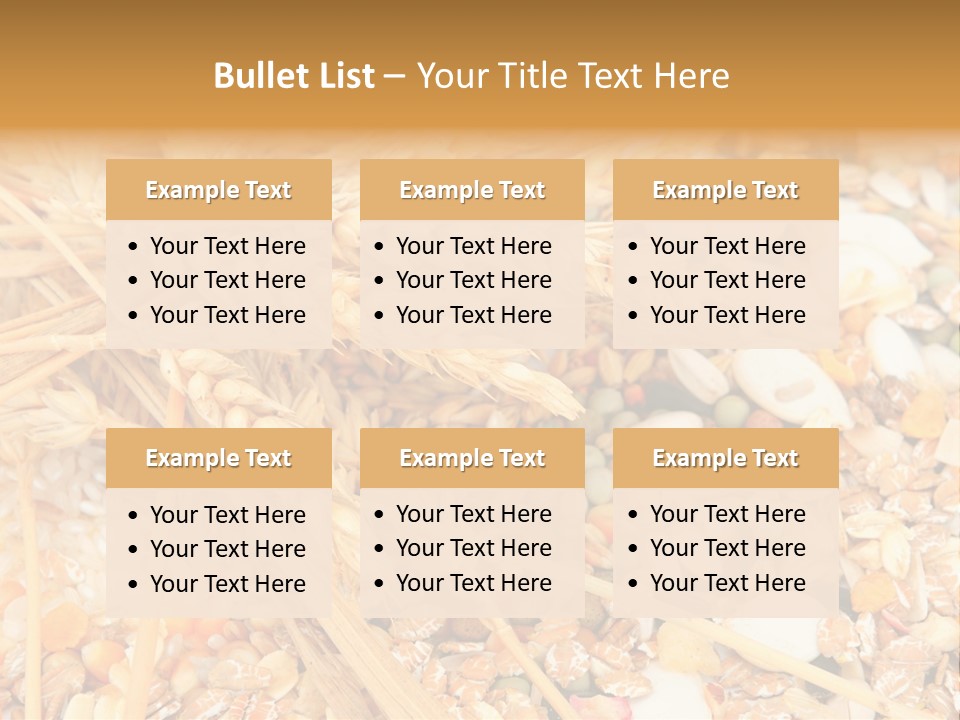 Vegetarian Shelled Rice PowerPoint Template