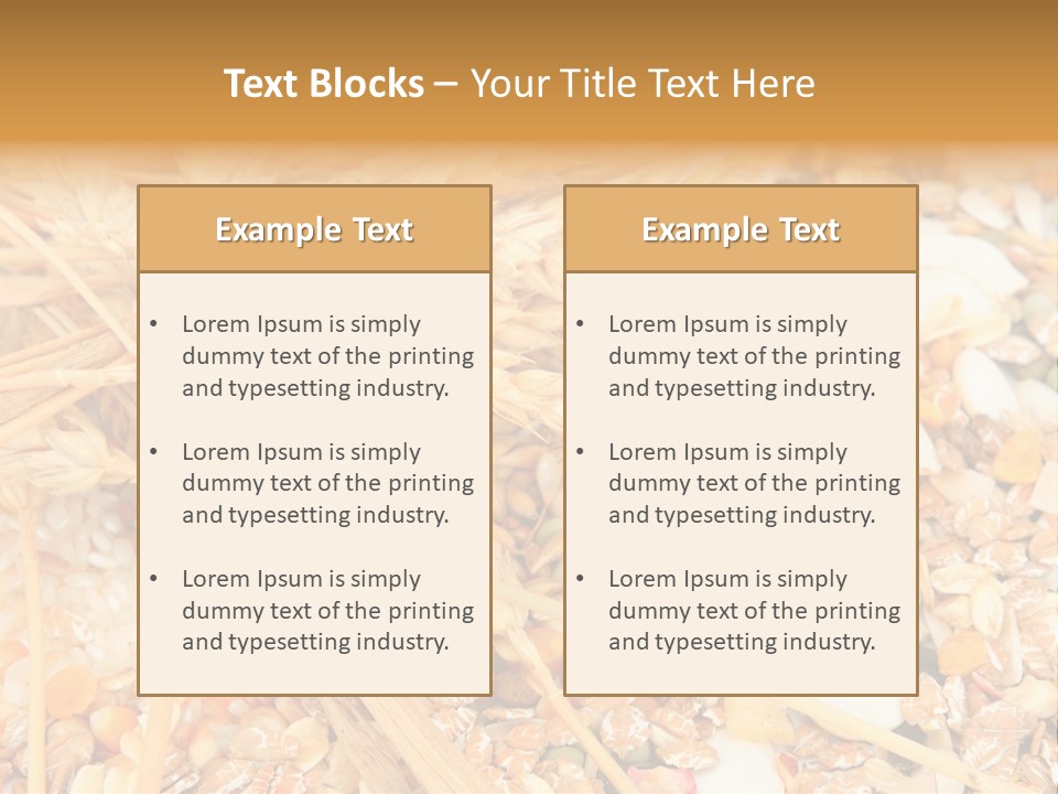 Vegetarian Shelled Rice PowerPoint Template