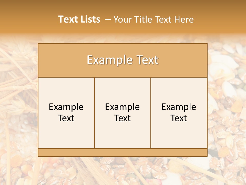 Vegetarian Shelled Rice PowerPoint Template