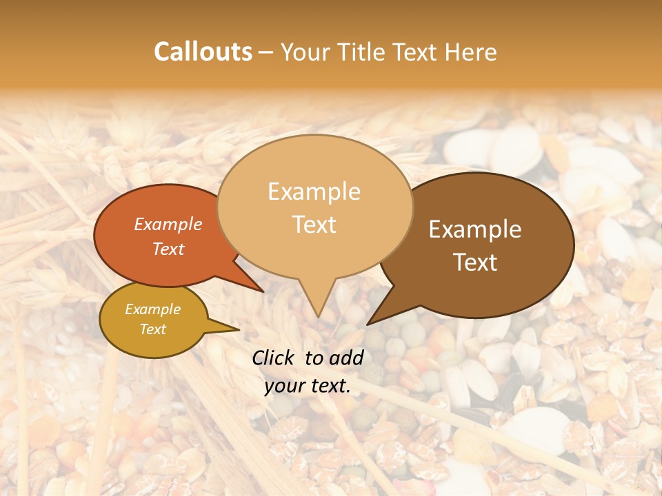 Vegetarian Shelled Rice PowerPoint Template