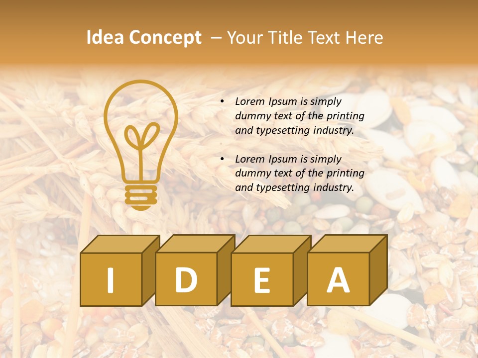 Vegetarian Shelled Rice PowerPoint Template