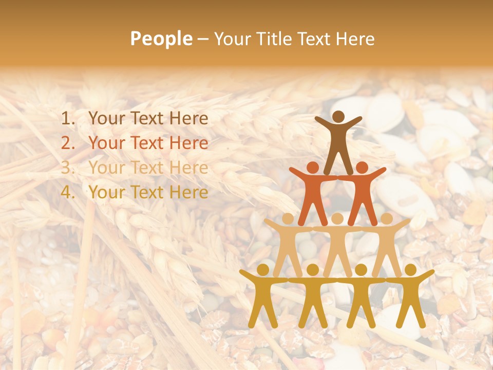 Vegetarian Shelled Rice PowerPoint Template