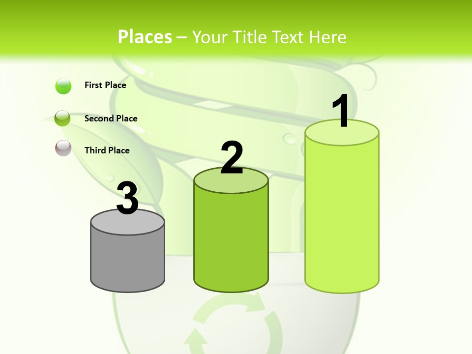 A Green Light Bulb With A Green Plant Inside It PowerPoint Template