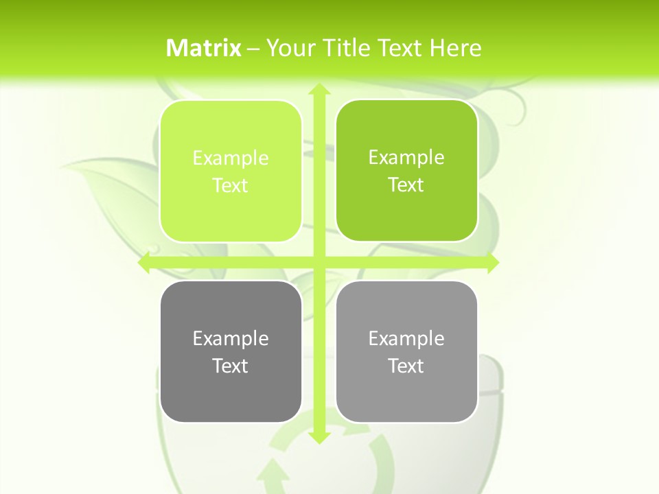 A Green Light Bulb With A Green Plant Inside It PowerPoint Template