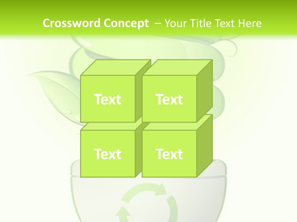 A Green Light Bulb With A Green Plant Inside It PowerPoint Template