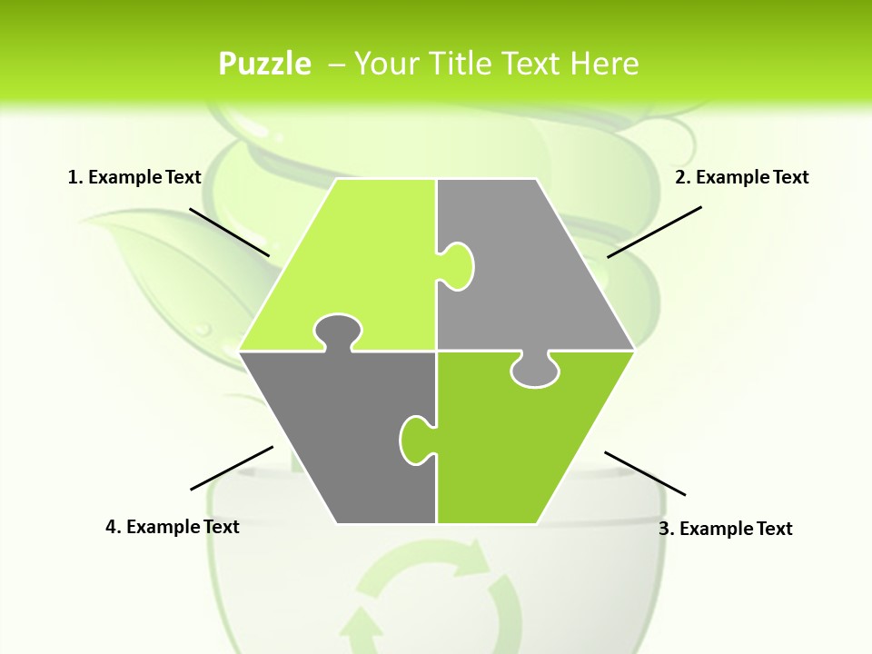 A Green Light Bulb With A Green Plant Inside It PowerPoint Template