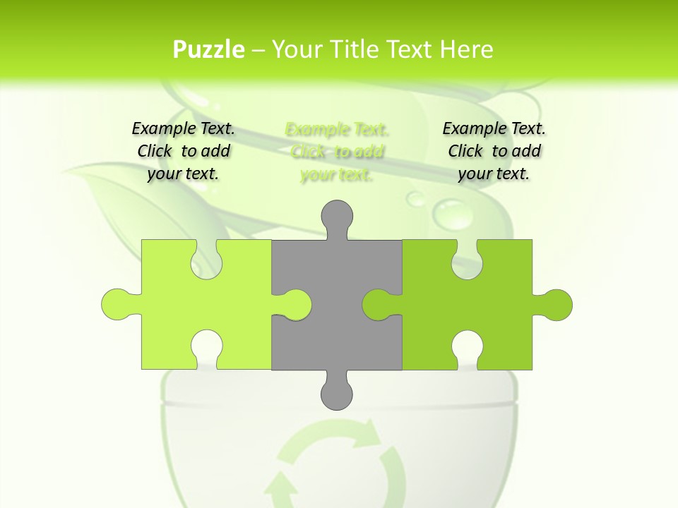 A Green Light Bulb With A Green Plant Inside It PowerPoint Template