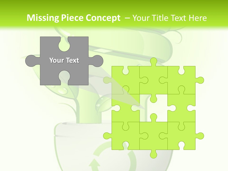 A Green Light Bulb With A Green Plant Inside It PowerPoint Template