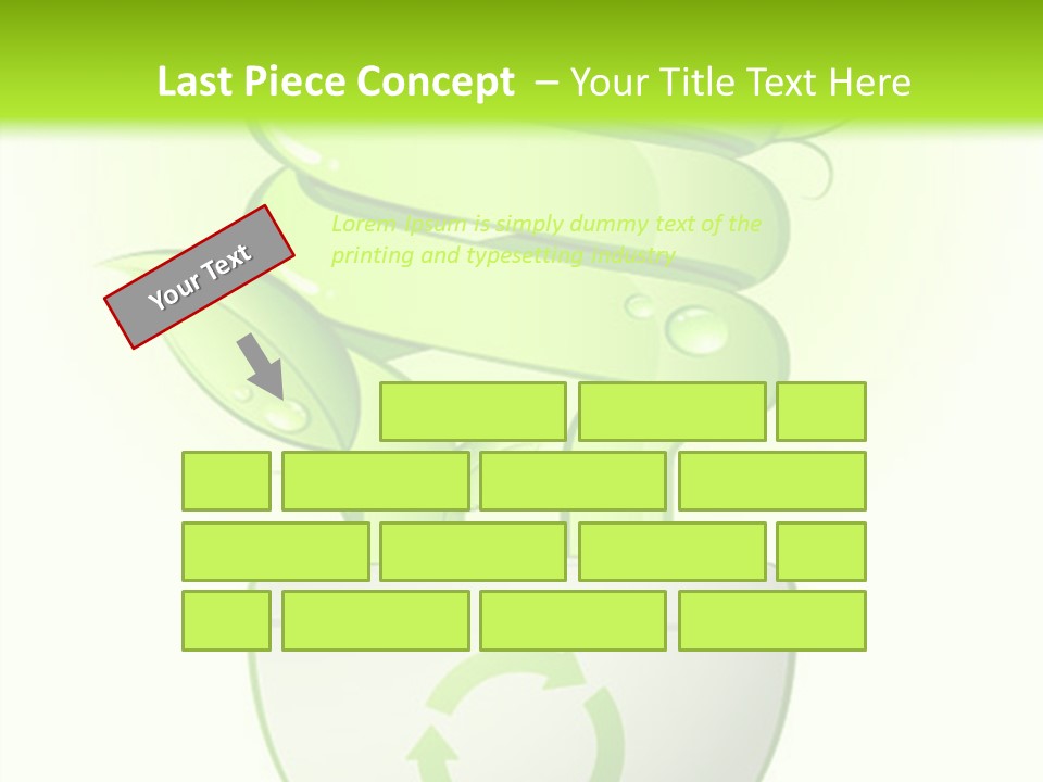 A Green Light Bulb With A Green Plant Inside It PowerPoint Template