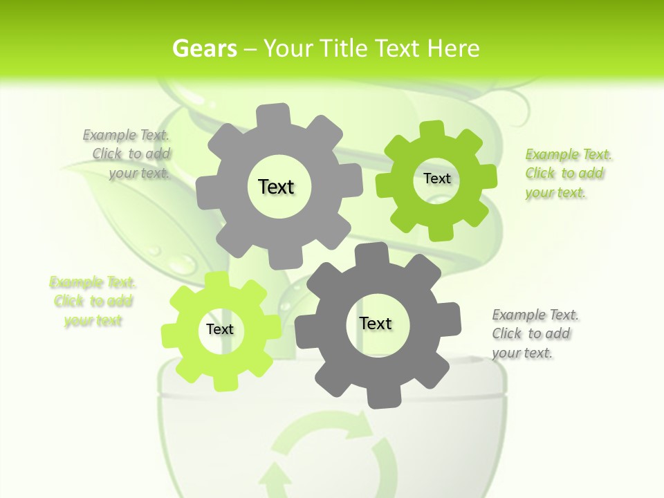 A Green Light Bulb With A Green Plant Inside It PowerPoint Template