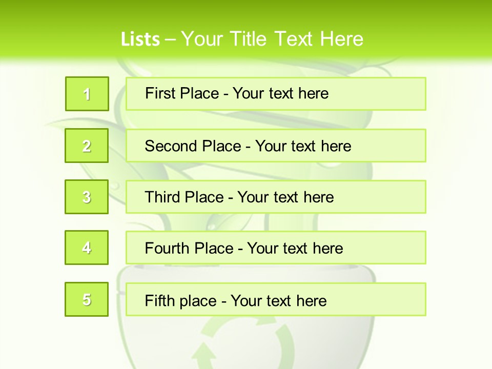 A Green Light Bulb With A Green Plant Inside It PowerPoint Template