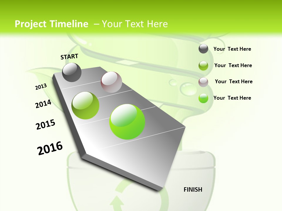 A Green Light Bulb With A Green Plant Inside It PowerPoint Template