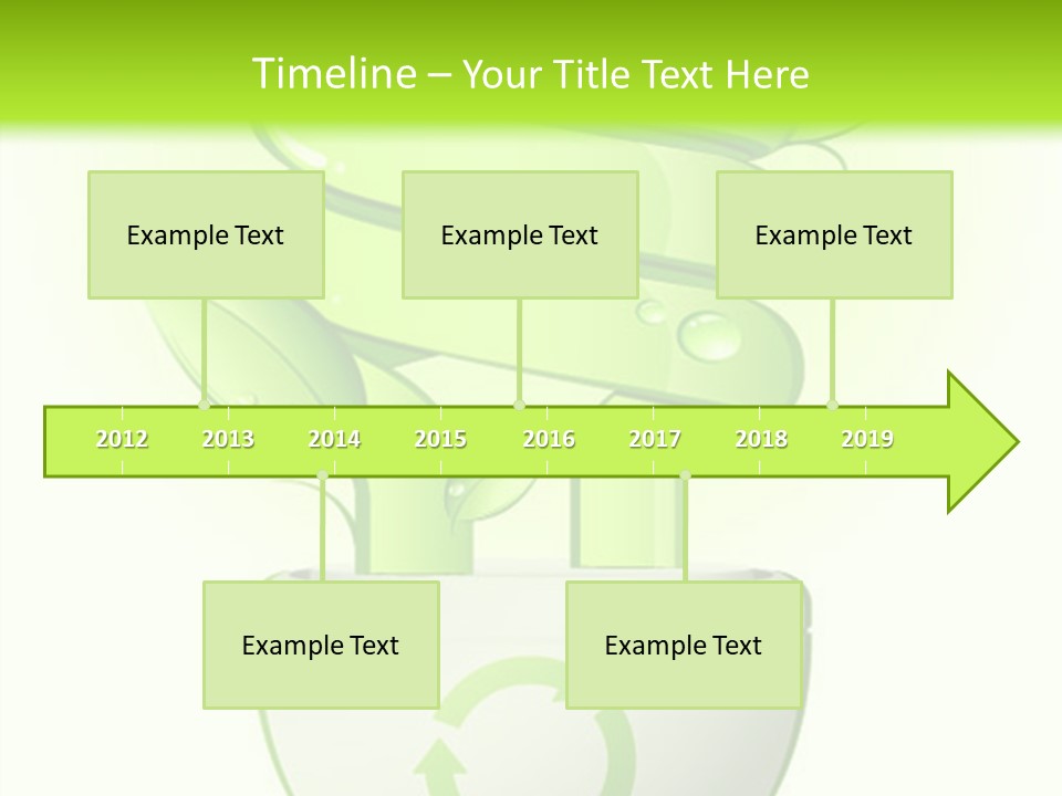 A Green Light Bulb With A Green Plant Inside It PowerPoint Template