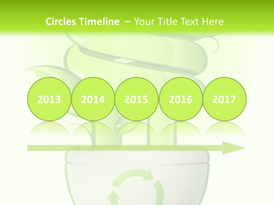 A Green Light Bulb With A Green Plant Inside It PowerPoint Template