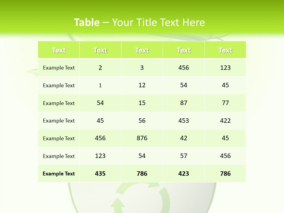 A Green Light Bulb With A Green Plant Inside It PowerPoint Template