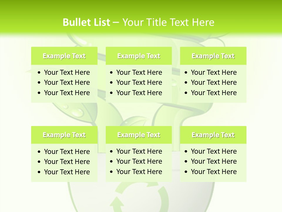 A Green Light Bulb With A Green Plant Inside It PowerPoint Template