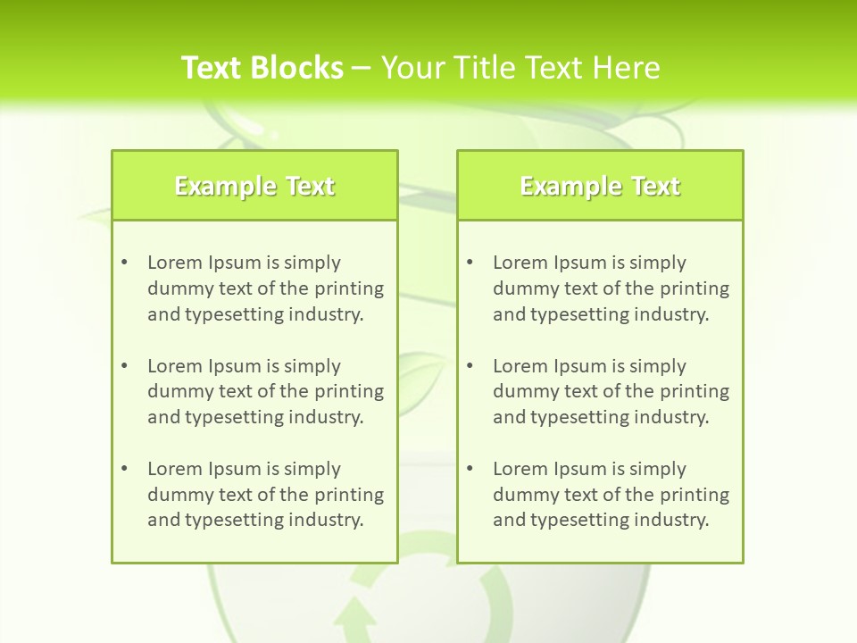 A Green Light Bulb With A Green Plant Inside It PowerPoint Template