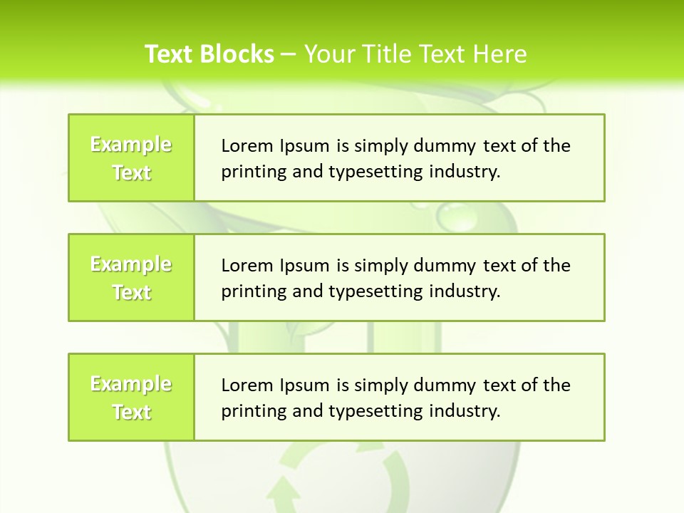 A Green Light Bulb With A Green Plant Inside It PowerPoint Template
