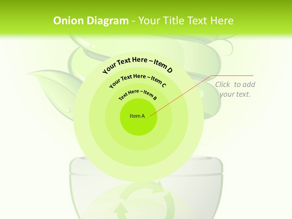 A Green Light Bulb With A Green Plant Inside It PowerPoint Template