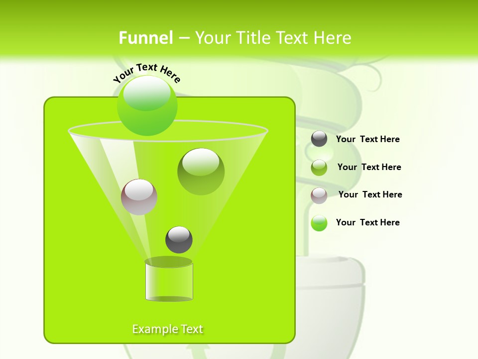 A Green Light Bulb With A Green Plant Inside It PowerPoint Template