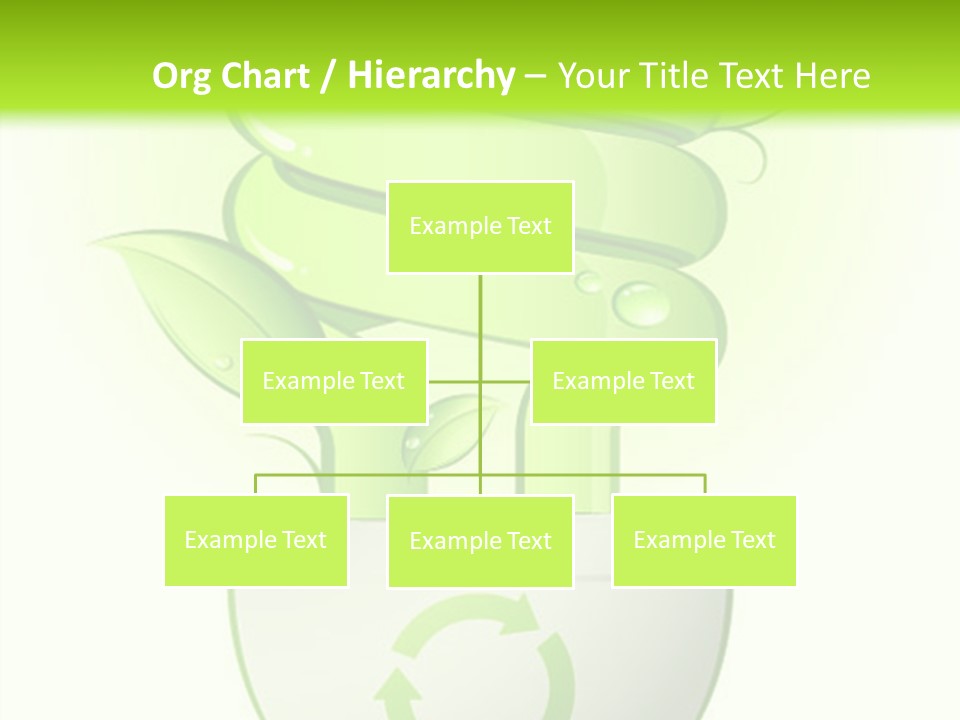 A Green Light Bulb With A Green Plant Inside It PowerPoint Template