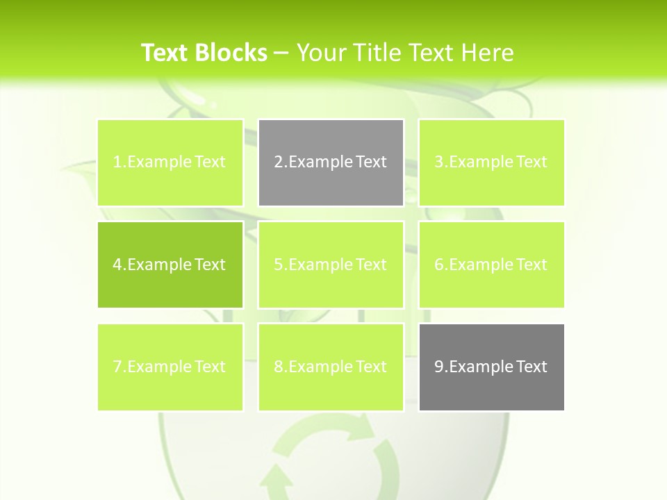 A Green Light Bulb With A Green Plant Inside It PowerPoint Template