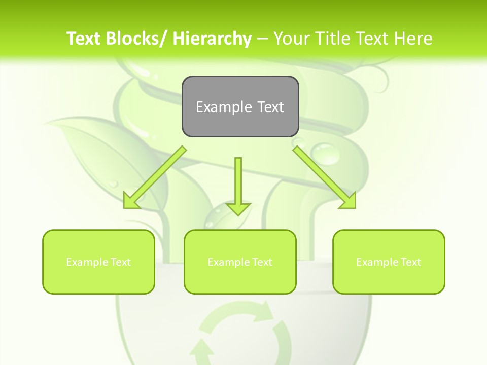 A Green Light Bulb With A Green Plant Inside It PowerPoint Template