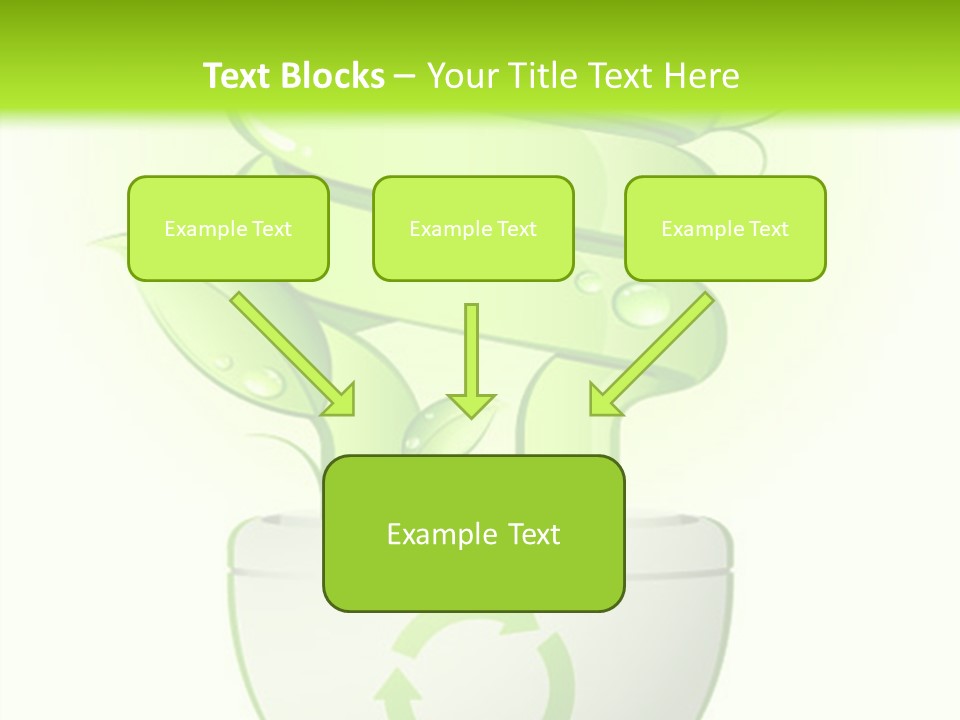 A Green Light Bulb With A Green Plant Inside It PowerPoint Template