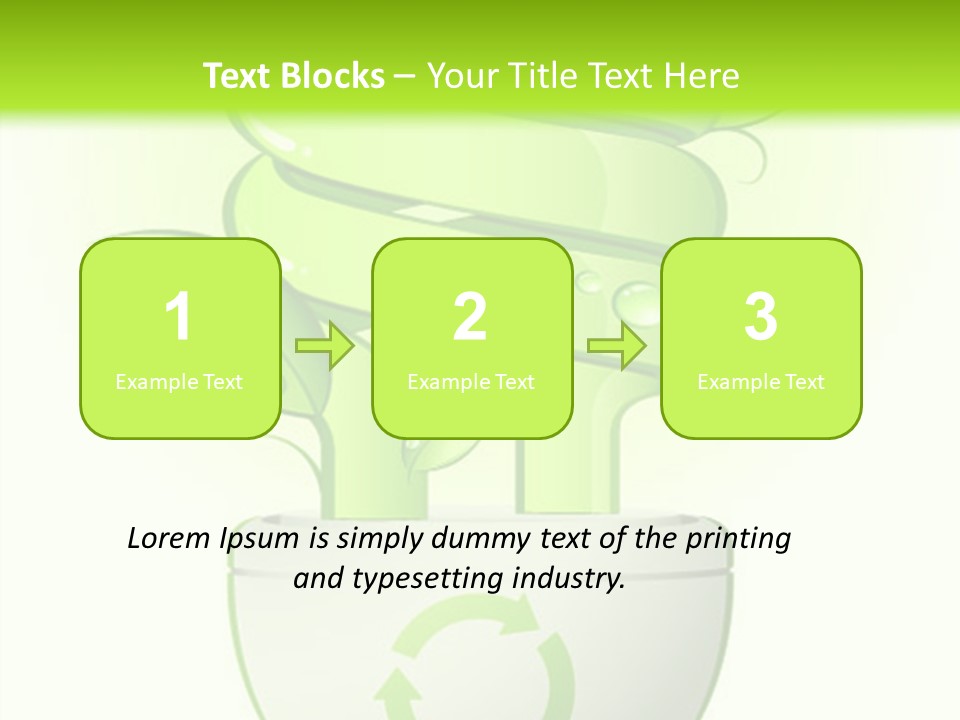 A Green Light Bulb With A Green Plant Inside It PowerPoint Template