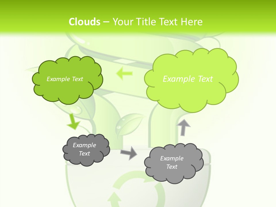 A Green Light Bulb With A Green Plant Inside It PowerPoint Template