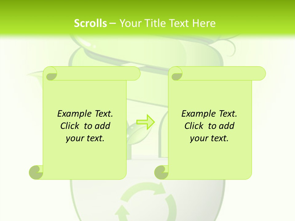 A Green Light Bulb With A Green Plant Inside It PowerPoint Template