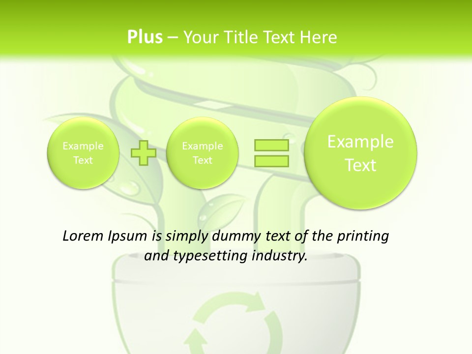 A Green Light Bulb With A Green Plant Inside It PowerPoint Template