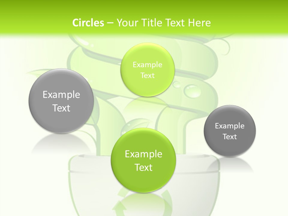 A Green Light Bulb With A Green Plant Inside It PowerPoint Template