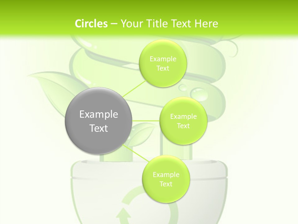 A Green Light Bulb With A Green Plant Inside It PowerPoint Template