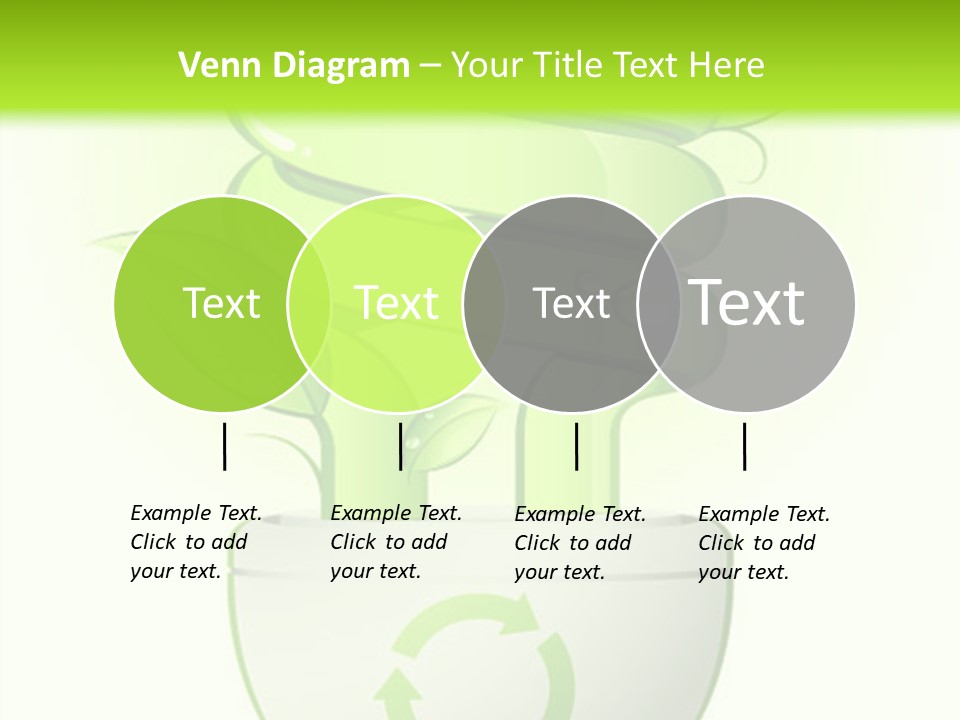 A Green Light Bulb With A Green Plant Inside It PowerPoint Template