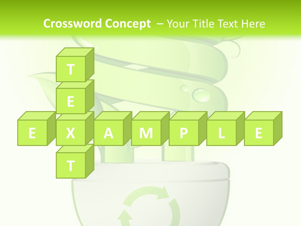 A Green Light Bulb With A Green Plant Inside It PowerPoint Template