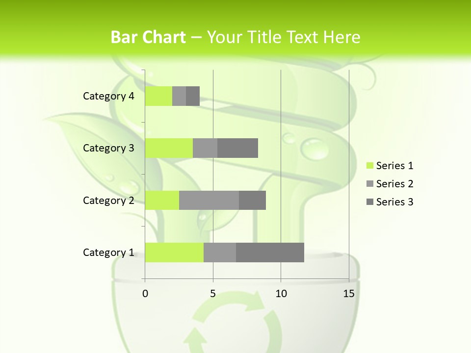 A Green Light Bulb With A Green Plant Inside It PowerPoint Template